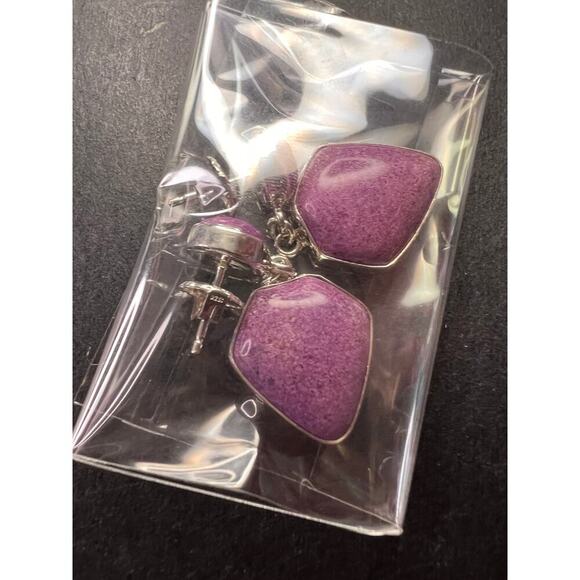 NEW Jay King stichtite sterling silver earrings - Picture 6 of 12